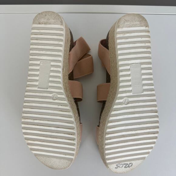 NWT Report Womens Strappy Stretch Open Toe Espadrille Platform Tan Sandals 7 - Picture 8 of 8